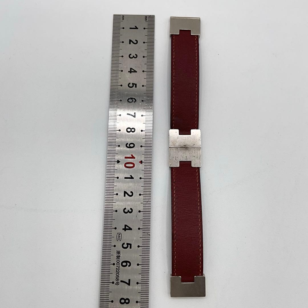 エルメス HERMES ルーリー ブレスレット バングル レッド 袋付