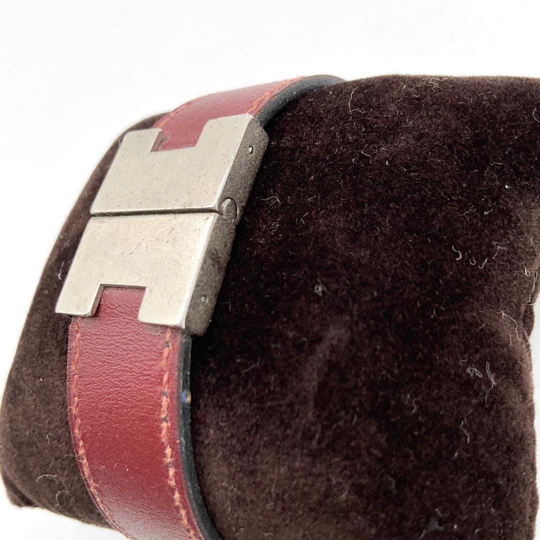 エルメス HERMES ルーリー ブレスレット バングル レッド 袋付