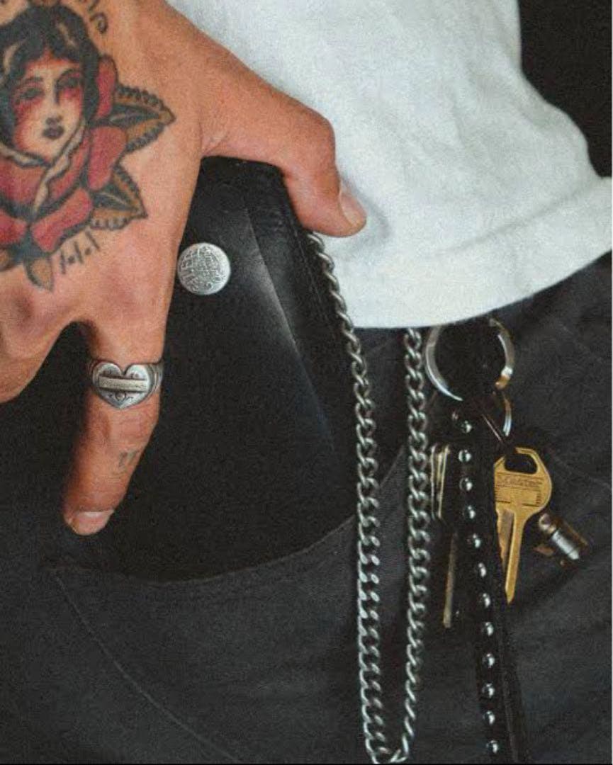 CALEE スタッズレザー　キーチェーン　山田蓮