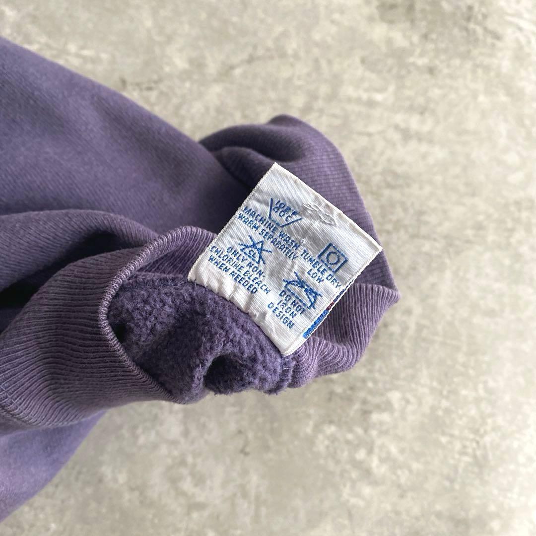 レアカラー90sチャンピオン目付き無地リバースウィーブUSA製モックネックL