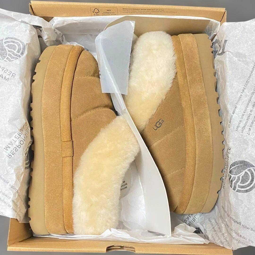 UGG ブラウン 厚底ムートンブーツ 24cm