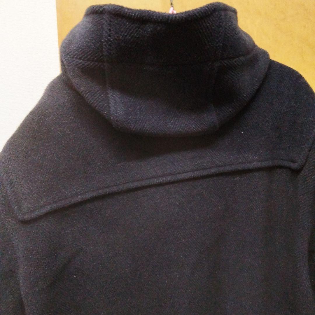 ★【ムーアブルック生地】英国製 オースチンリード 黒 ダッフルコート サイズL