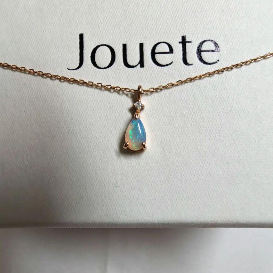 Jouete K10YG ダイヤモンド×オパール ネックレス