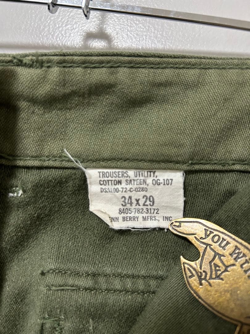 70s ベイカーパンツ OG107 UTILITY PANTS 34×29