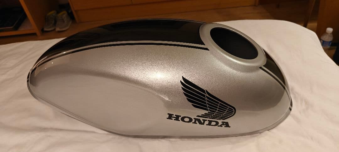 ホンダCL250/CL500用タンクカバー(シルバー＋黒ライン)