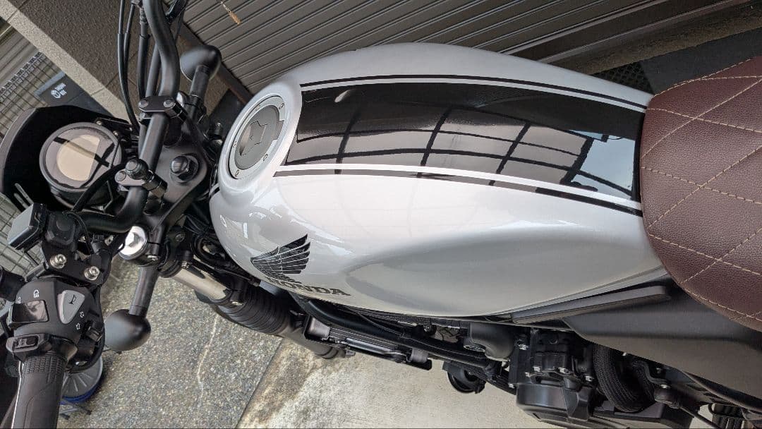 ホンダCL250/CL500用タンクカバー(シルバー＋黒ライン)