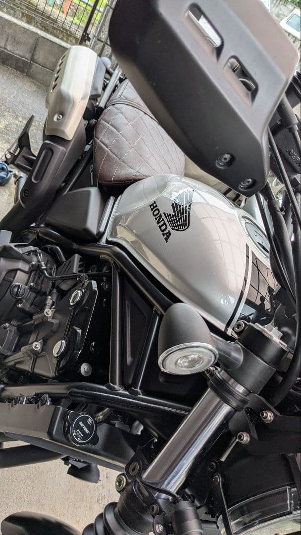 ホンダCL250/CL500用タンクカバー(シルバー＋黒ライン)