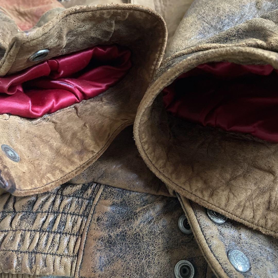 Jeff Hamilton BULLS レザー スタジャン ジャケット 90s