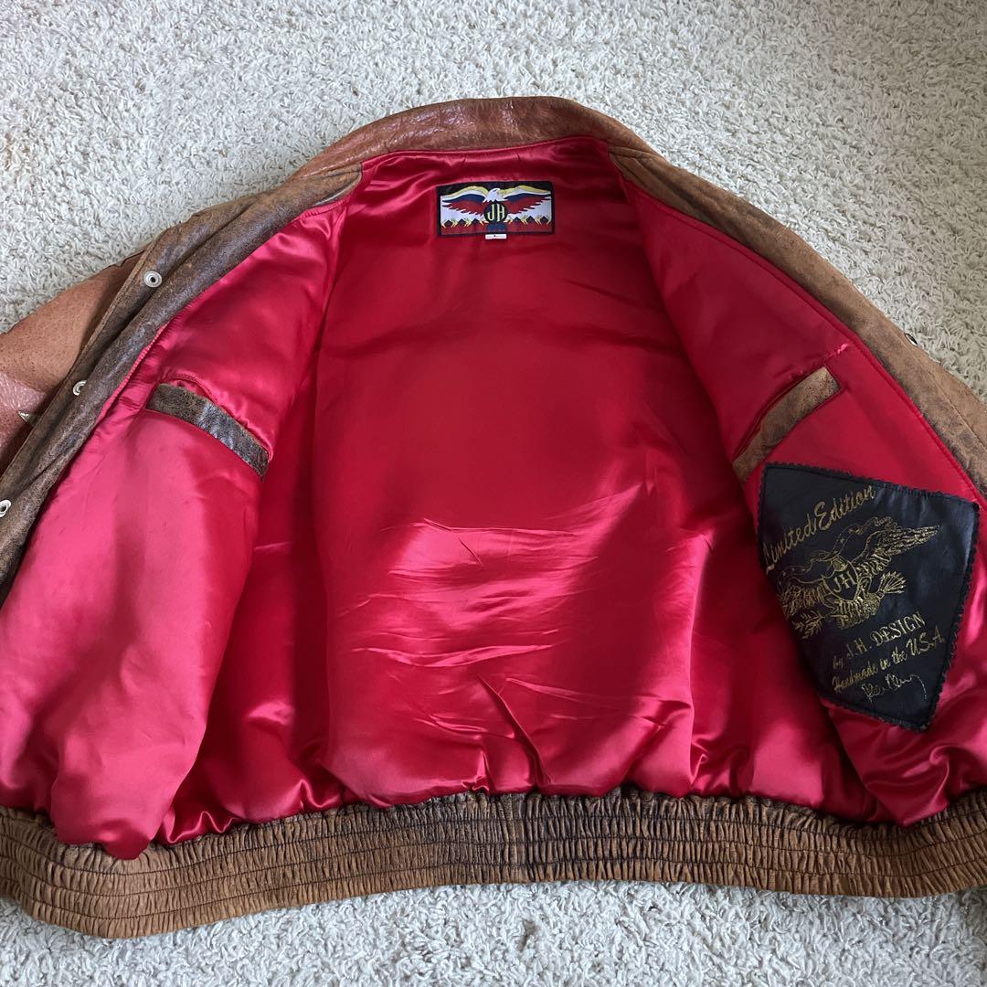 Jeff Hamilton BULLS レザー スタジャン ジャケット 90s