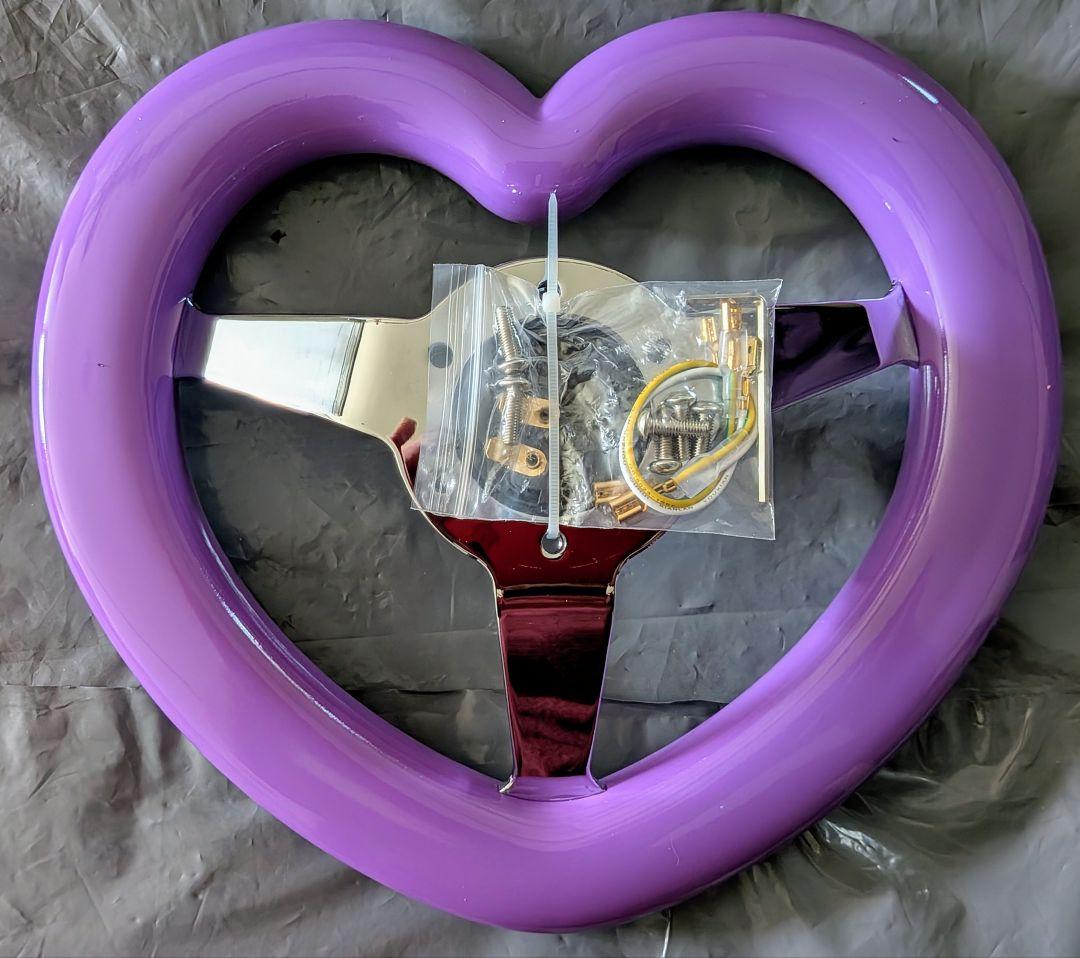 ♡小径 32パイ　ハート　パープル　ステアリング♡