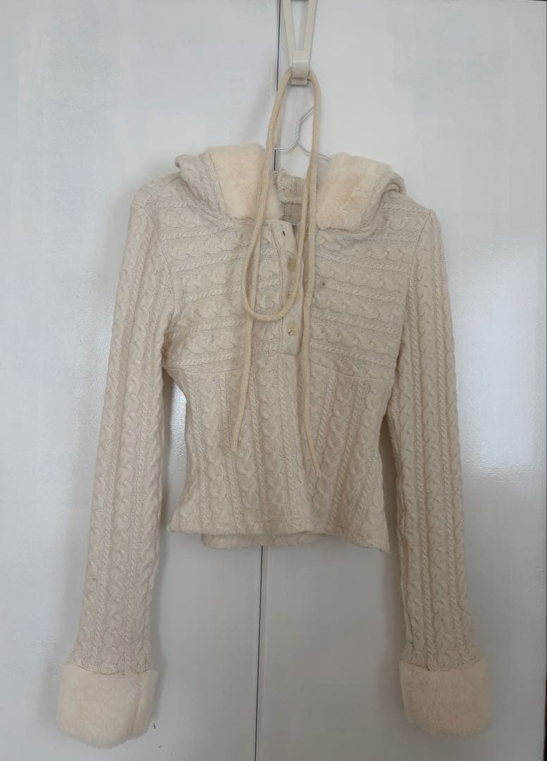 BunnyLis フーディーニットトップス×ティアードスカート