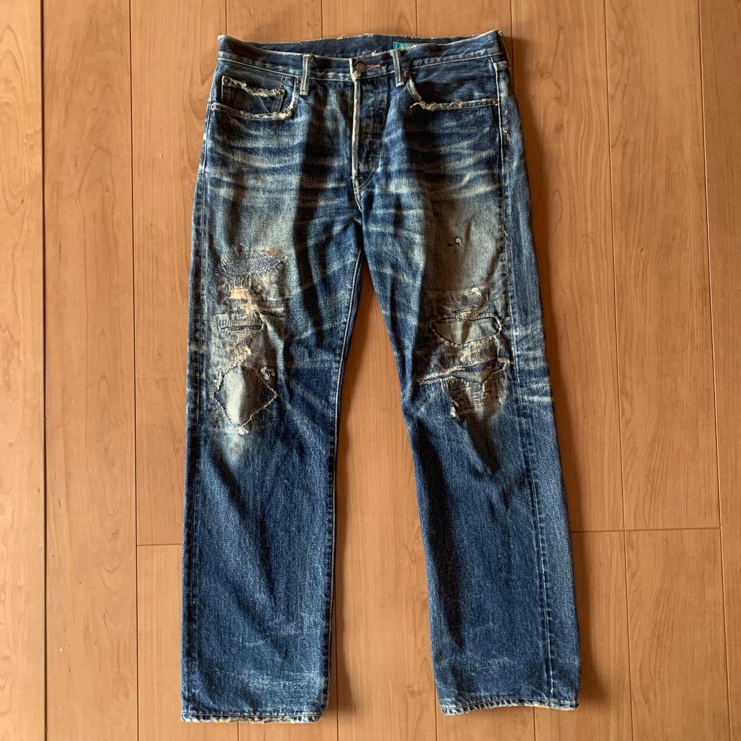 レアKAPITALスタッズ　リメイクジーンズ