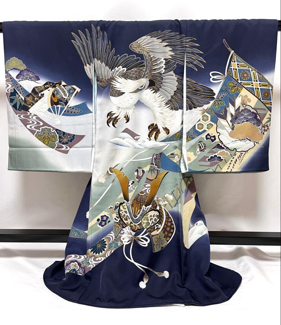 【美おり】MB52007 男の子 正絹 宮参着＋長襦袢セット お宮参り 熨斗目