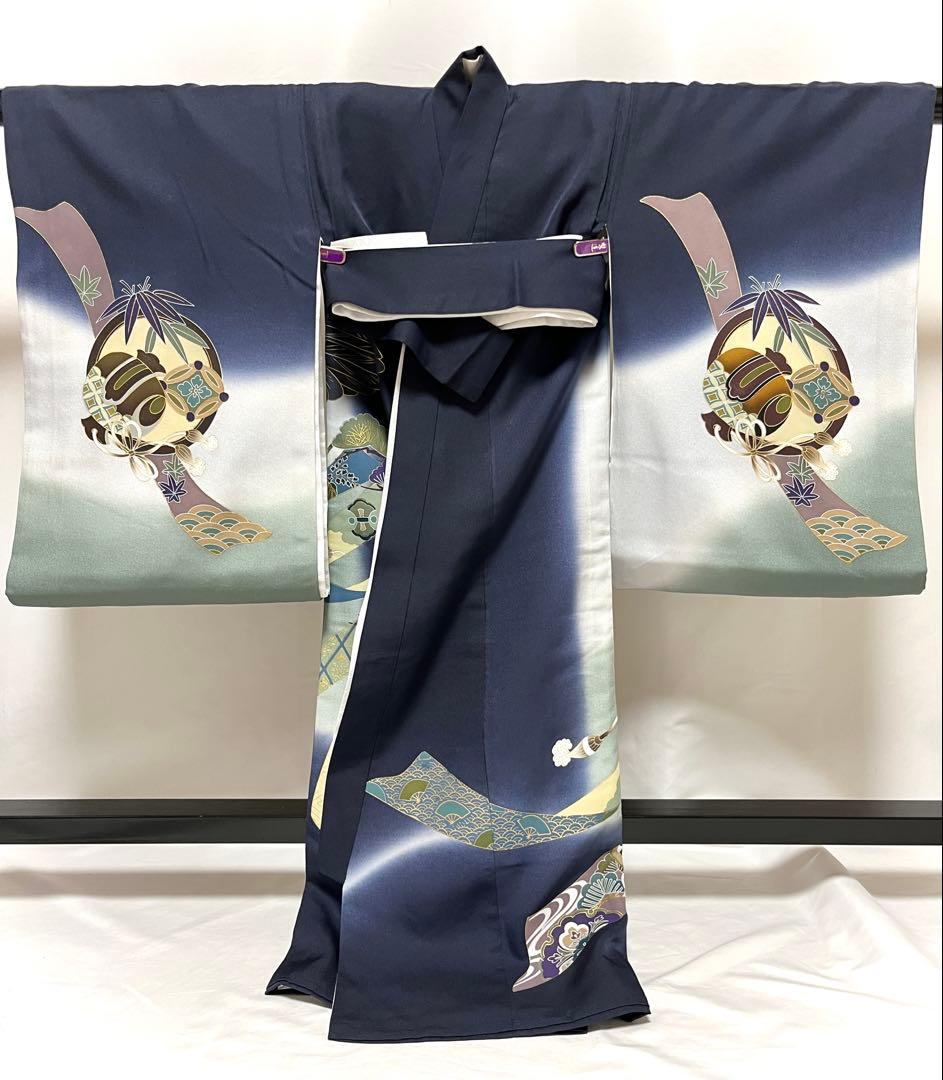 【美おり】MB52007 男の子 正絹 宮参着＋長襦袢セット お宮参り 熨斗目