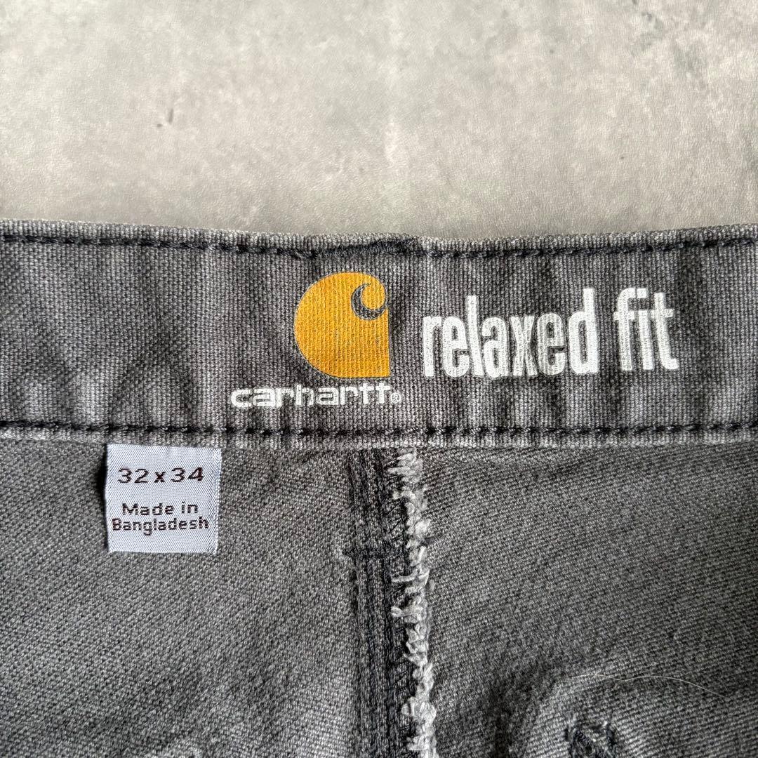 【00s carhartt】ダブルニー　ペインターパンツ　グレー　ダック生地