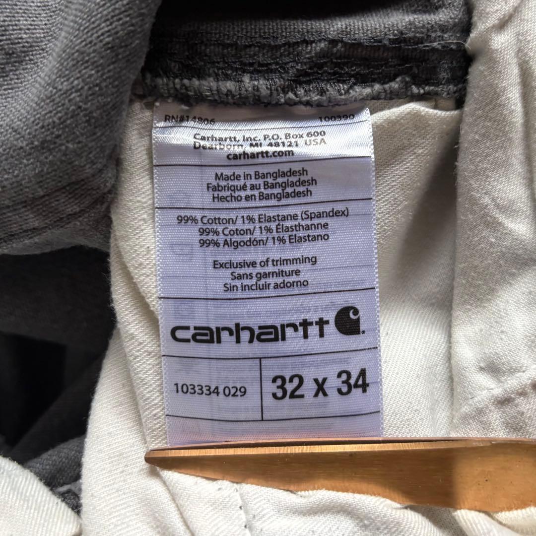【00s carhartt】ダブルニー　ペインターパンツ　グレー　ダック生地