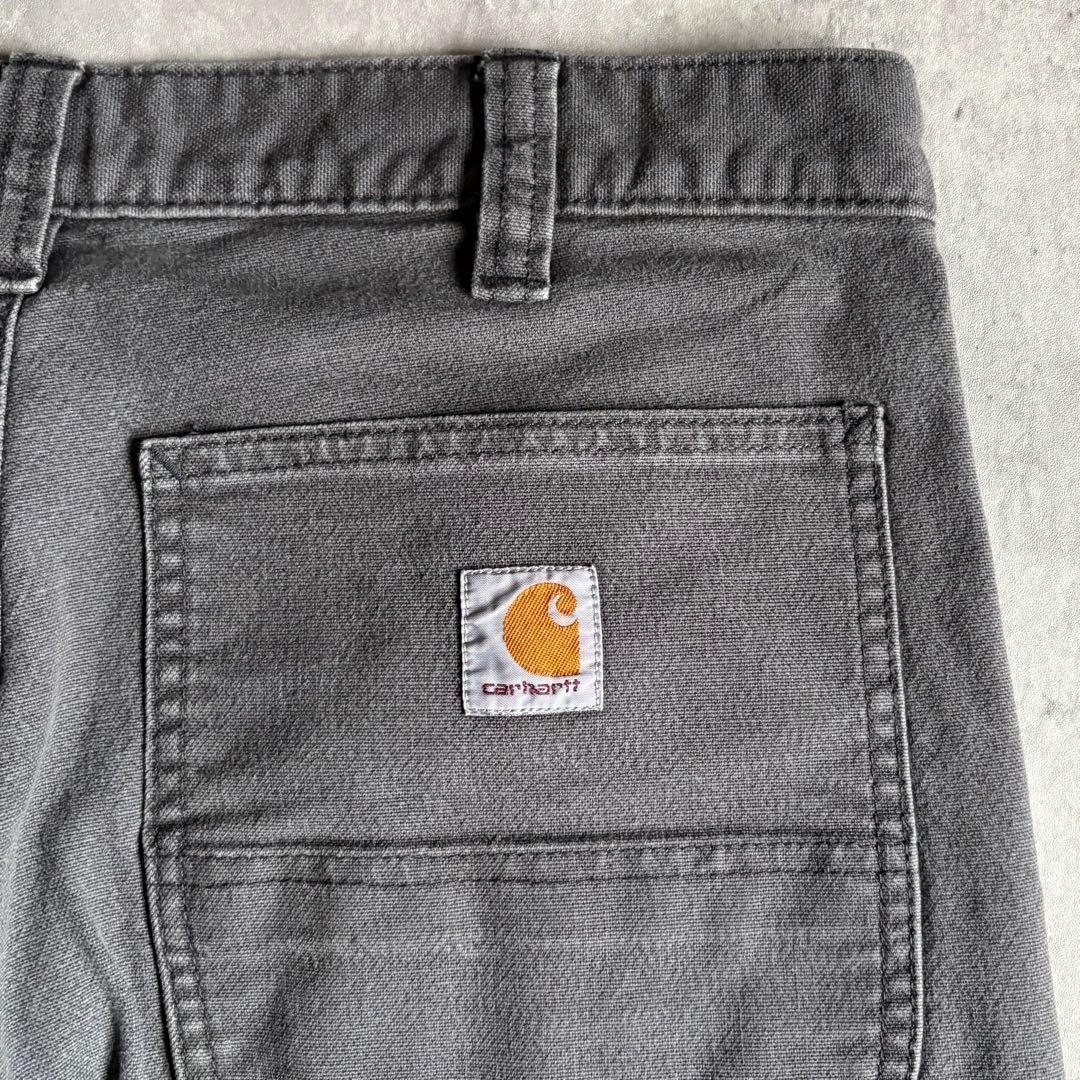 【00s carhartt】ダブルニー　ペインターパンツ　グレー　ダック生地
