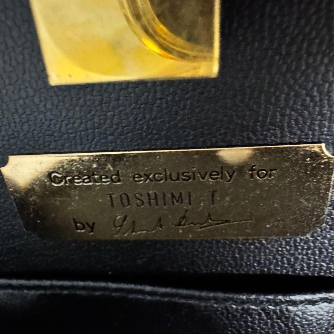 メードインイタリー クロコセンター取り クラッチバック ゴールドショルダーバック