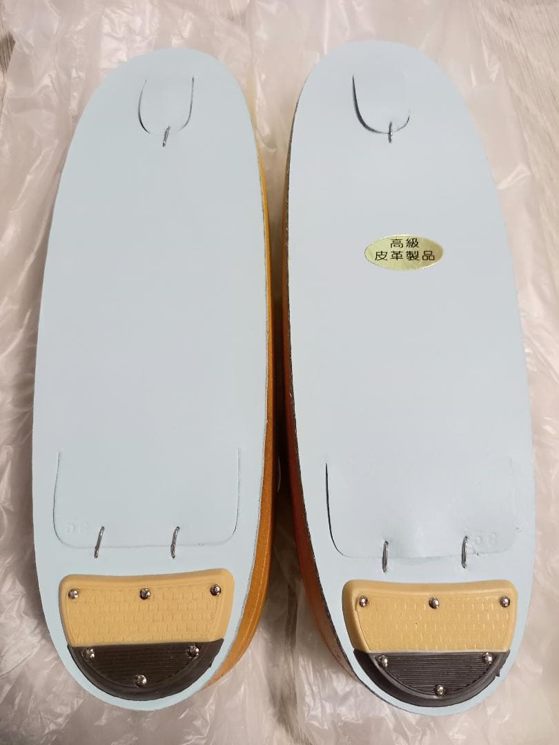 新品☆未使用品　和装　牛革　草履&バッグ　螺鈿　L 23.5-24