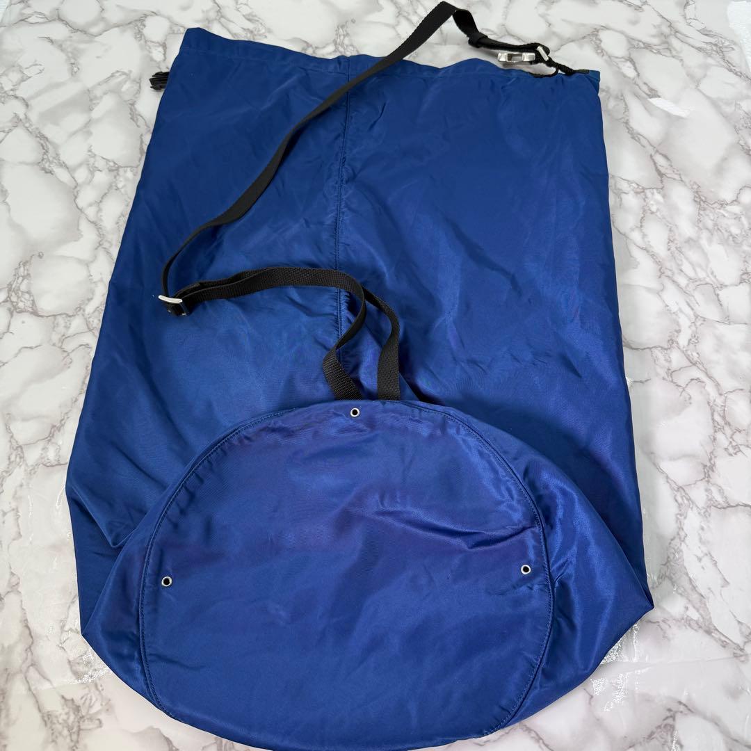 《入手困難》プラダ ボンサック ドラムバッグ サコッシュ 三角ロゴ ブルー 大型