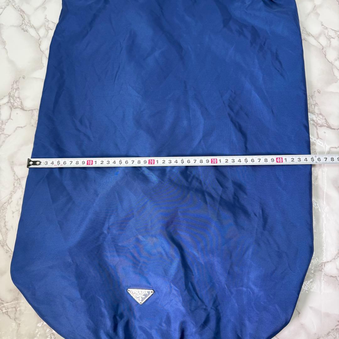 《入手困難》プラダ ボンサック ドラムバッグ サコッシュ 三角ロゴ ブルー 大型