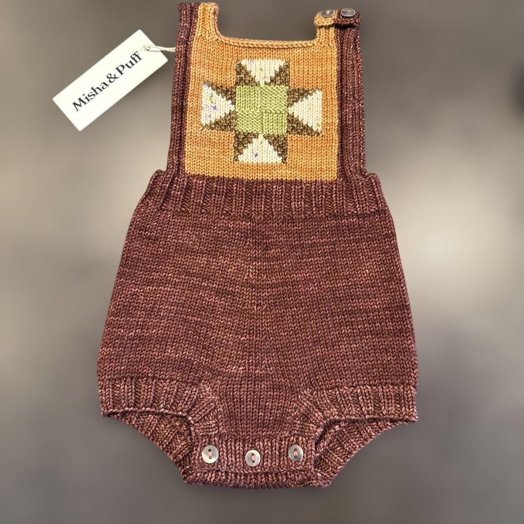 【着1美品】misha＆puffニットロンパース(18-24m)