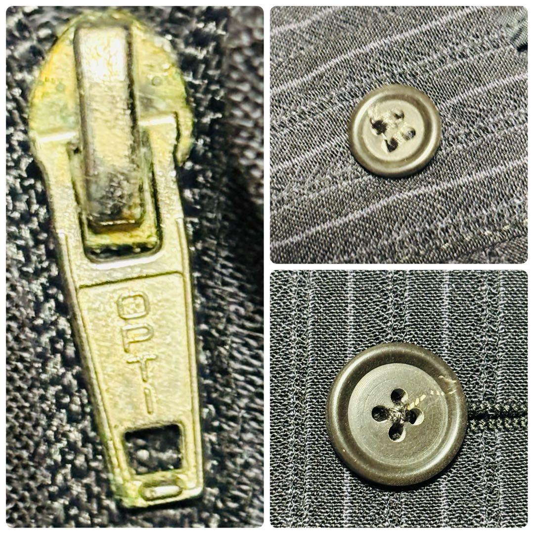 希少 VERSACE セットアップ シングル スーツ ネイビー ストライプ XL