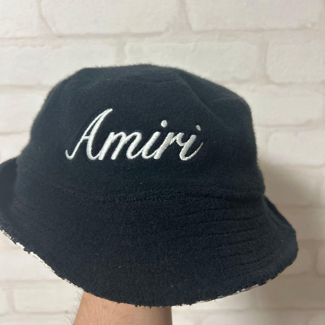 Amiri バケットハット 黒 タイダイ柄