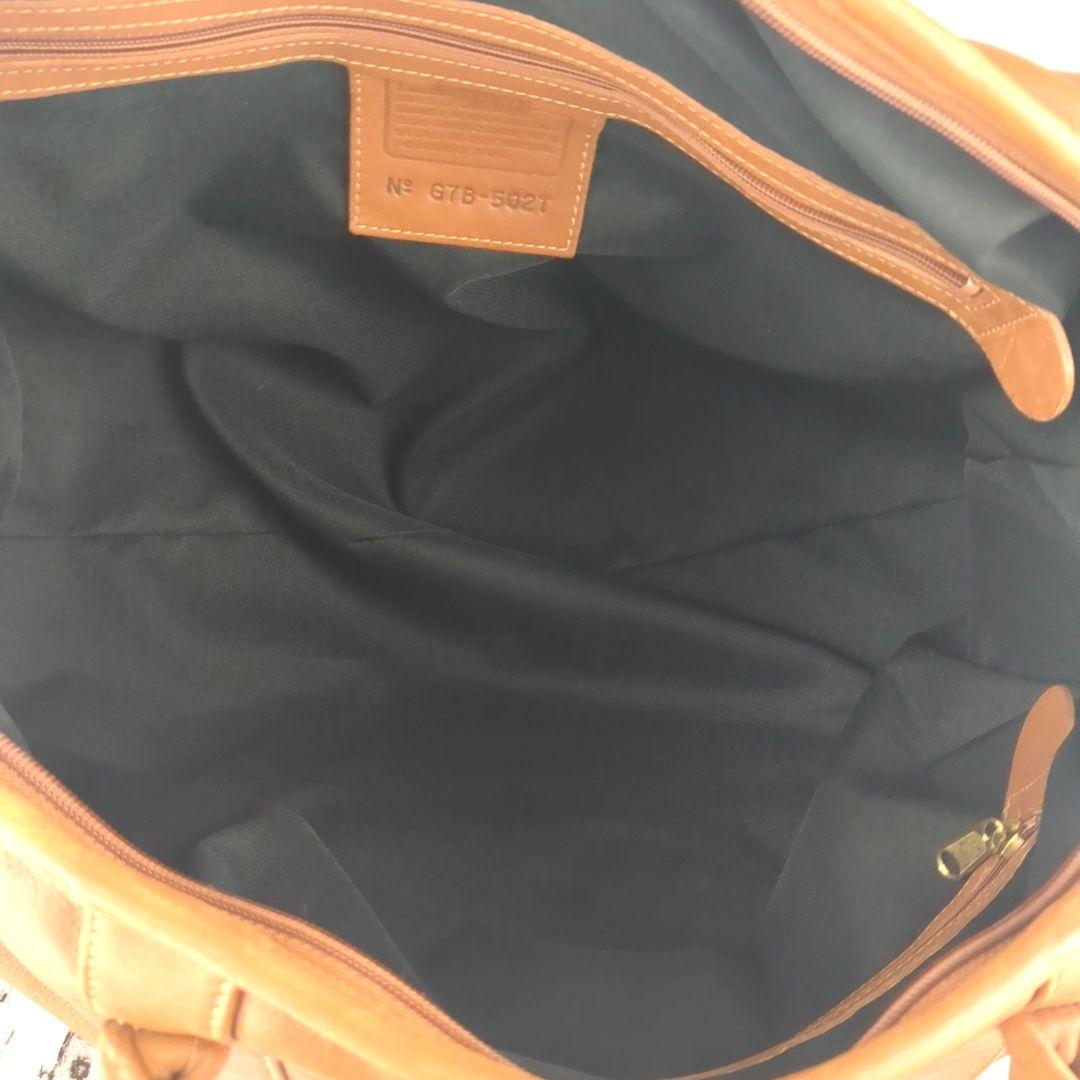 【美品】コーチ☆大容量　ドイツホック　ボストンバッグ　旅行　トラベル　キャメル