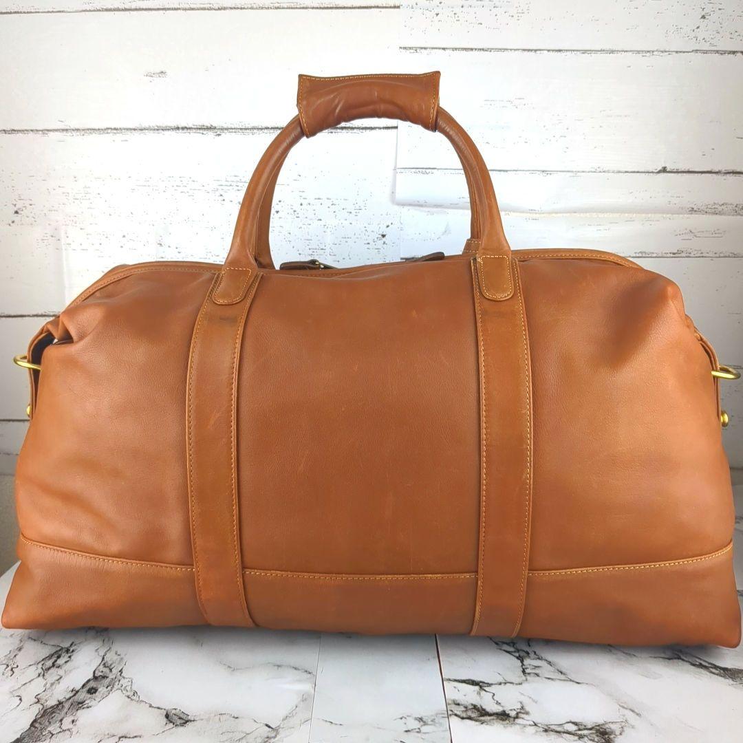 【美品】コーチ☆大容量　ドイツホック　ボストンバッグ　旅行　トラベル　キャメル