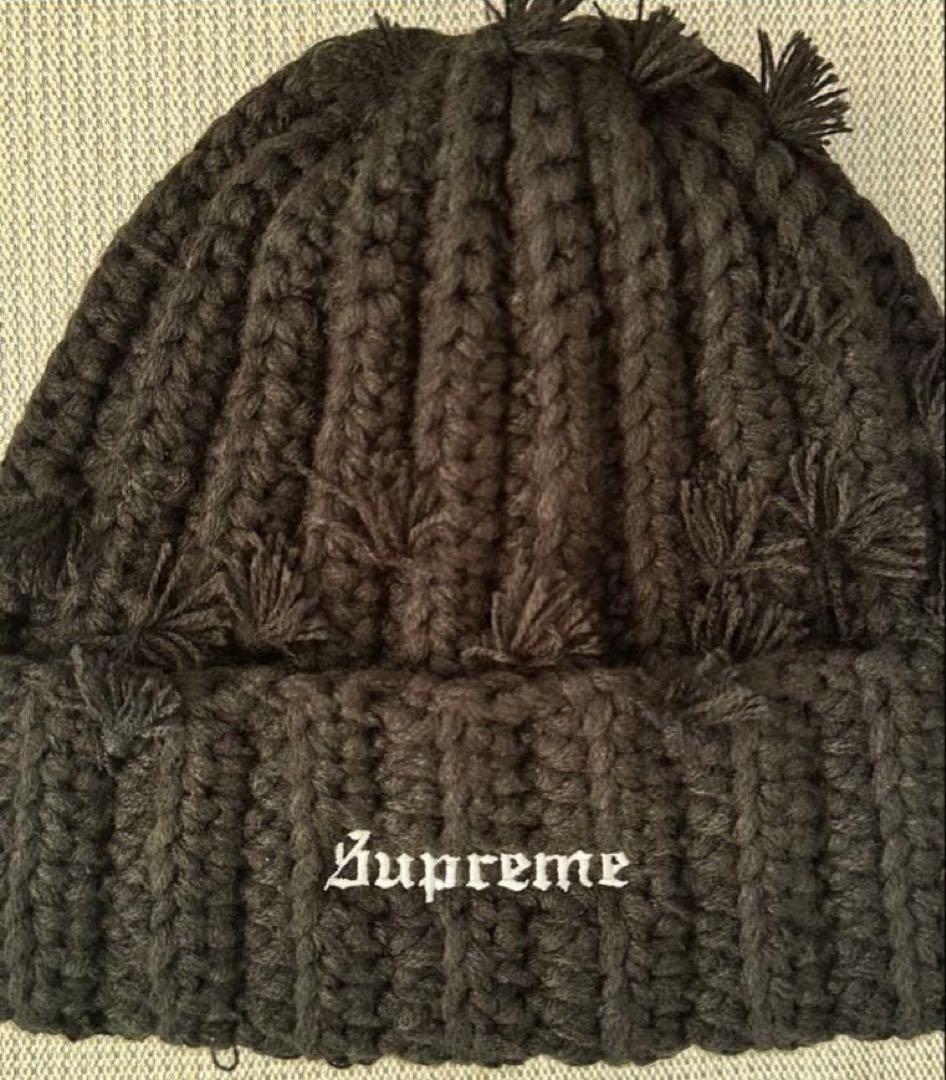 Supreme Hand Tied Beanie BLACK ビーニー　シュプ