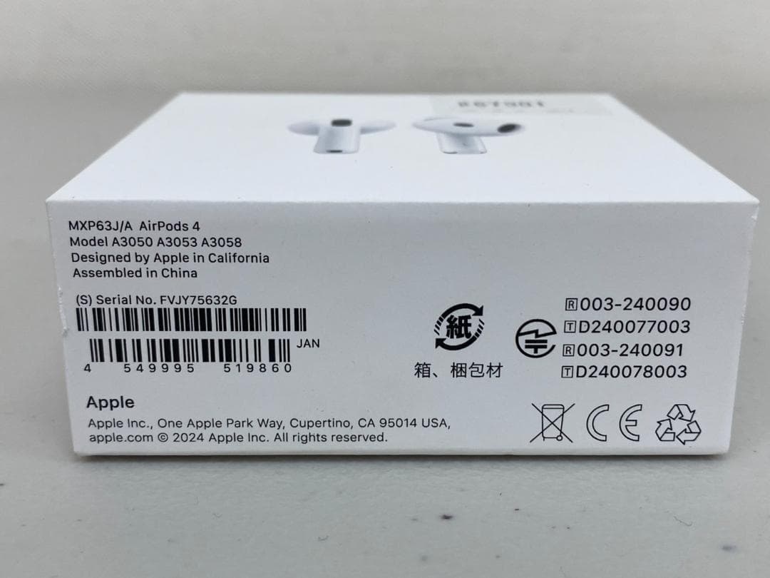 AirPods 4th Generation （第4世代） エアポッズ イヤホン