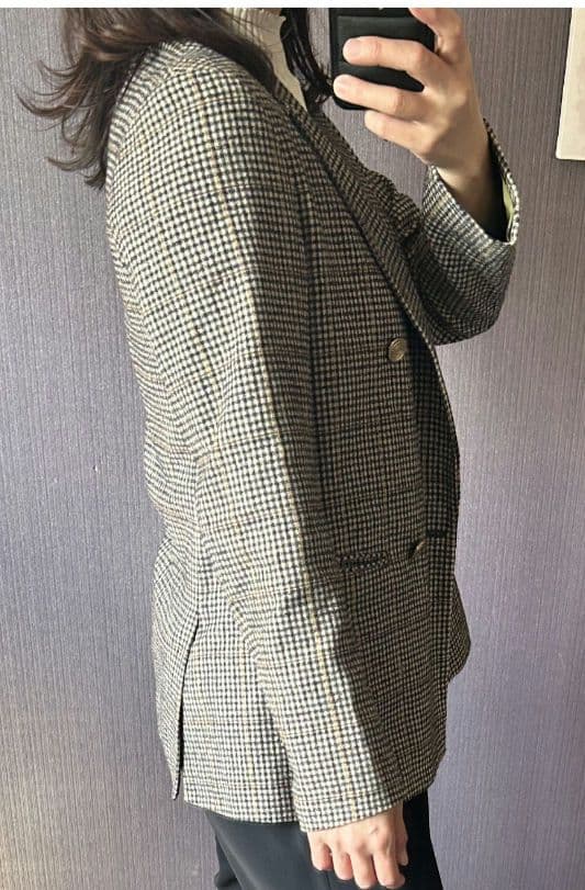 IENA　テーラードジャケット　チェック ダブル