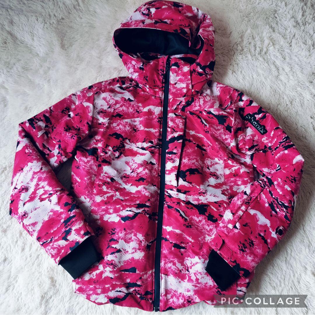 【美品】Phenix ジュニアスキーウェア 上下150　デモチーム　カモフラ総柄
