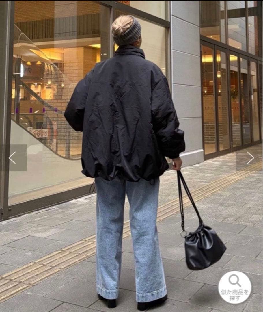 パルクロ限定 PON企画中綿スタンドカラージャケット ブラック