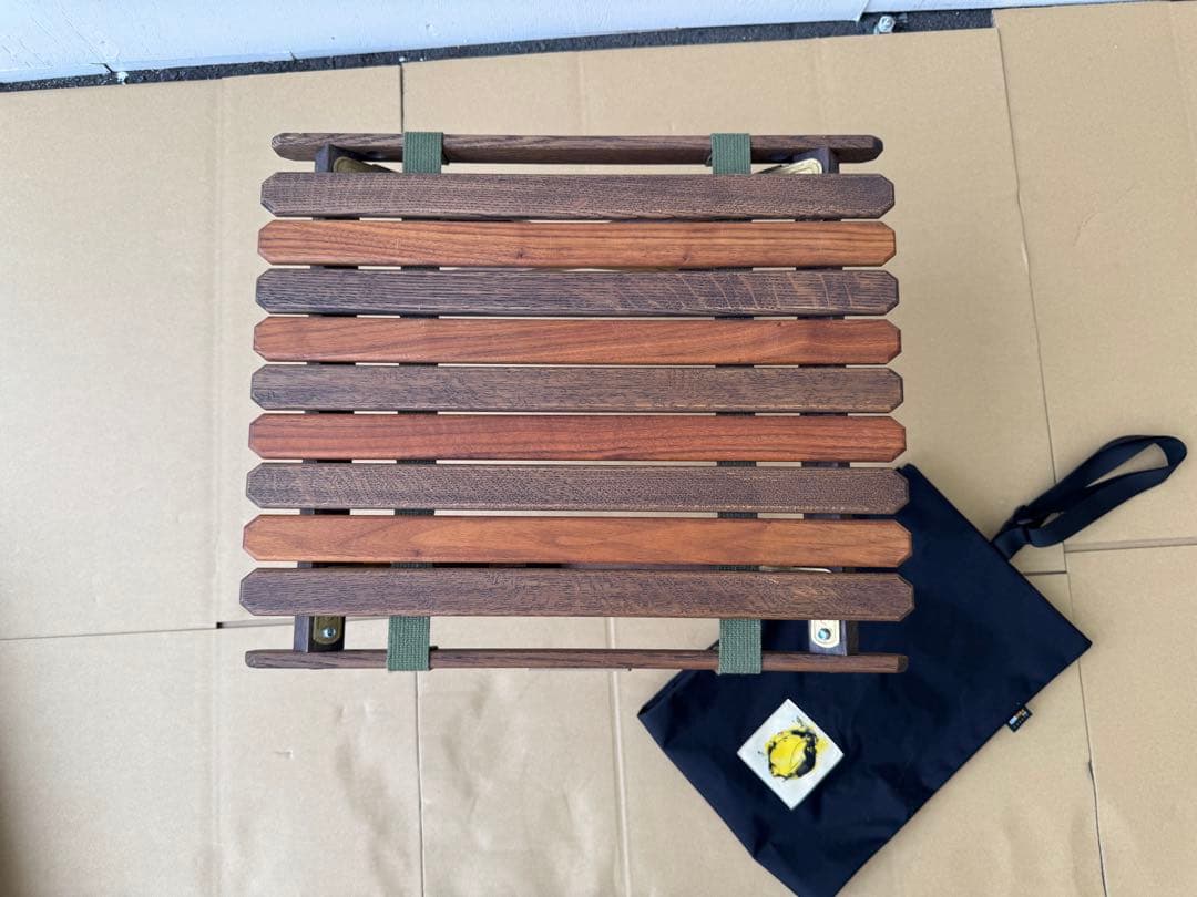 最終値下げ　 ノラズ　サイドテーブル特注品ミリタリー／ウォールナットNora's