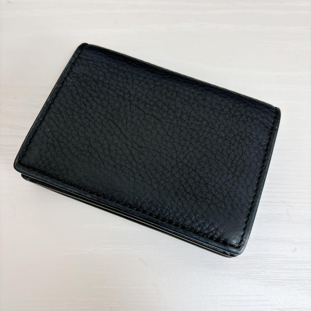 Tiffany & Co. 名刺入れ カードケース ブラック 革 ブルーステッチ