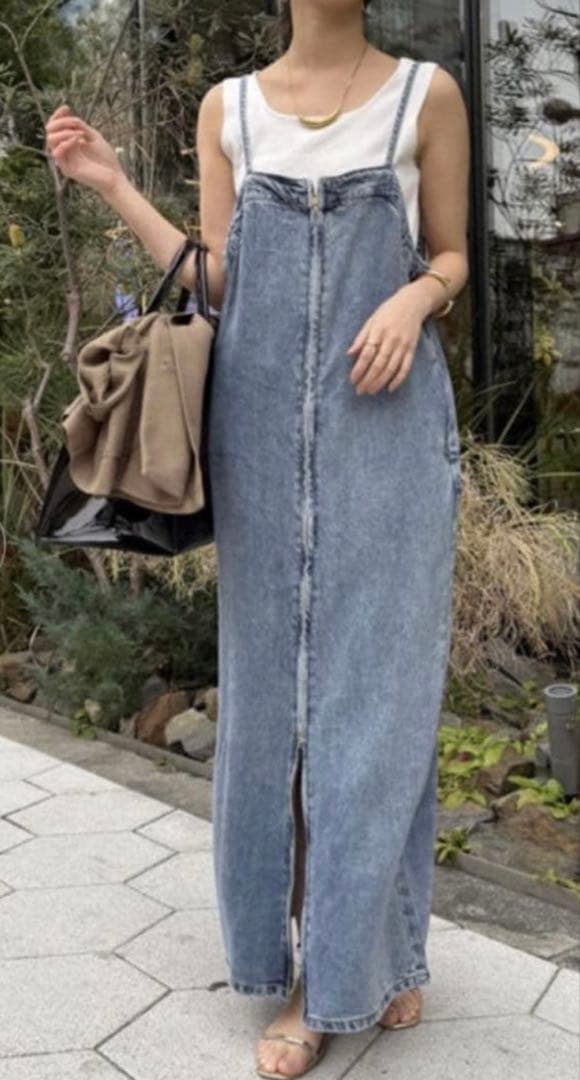 doudou テンセルデニムジャンスカ