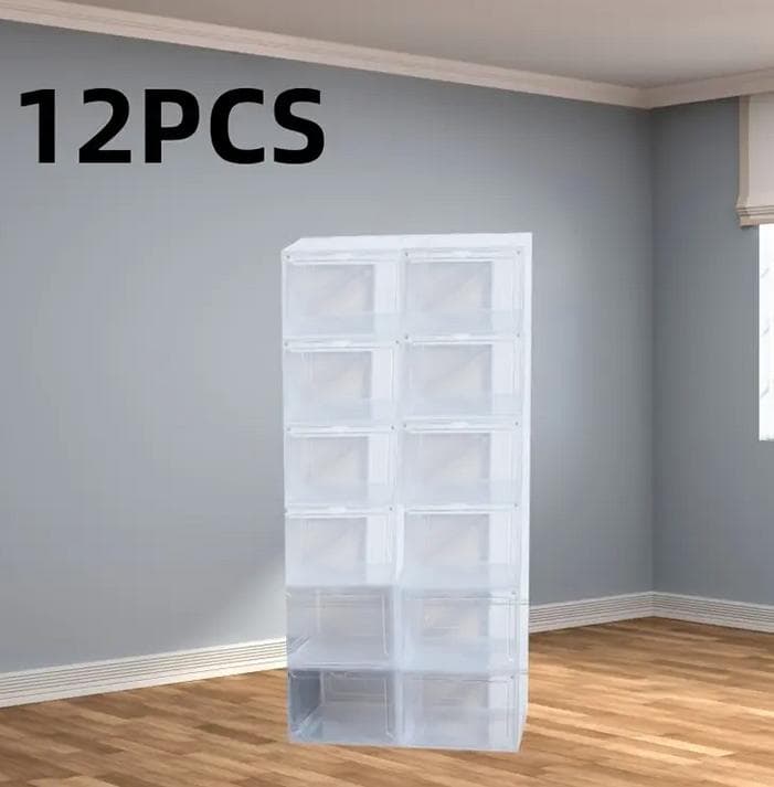 新品　スニーカーボックス 12個セット 磁石開閉扉　透明BOX