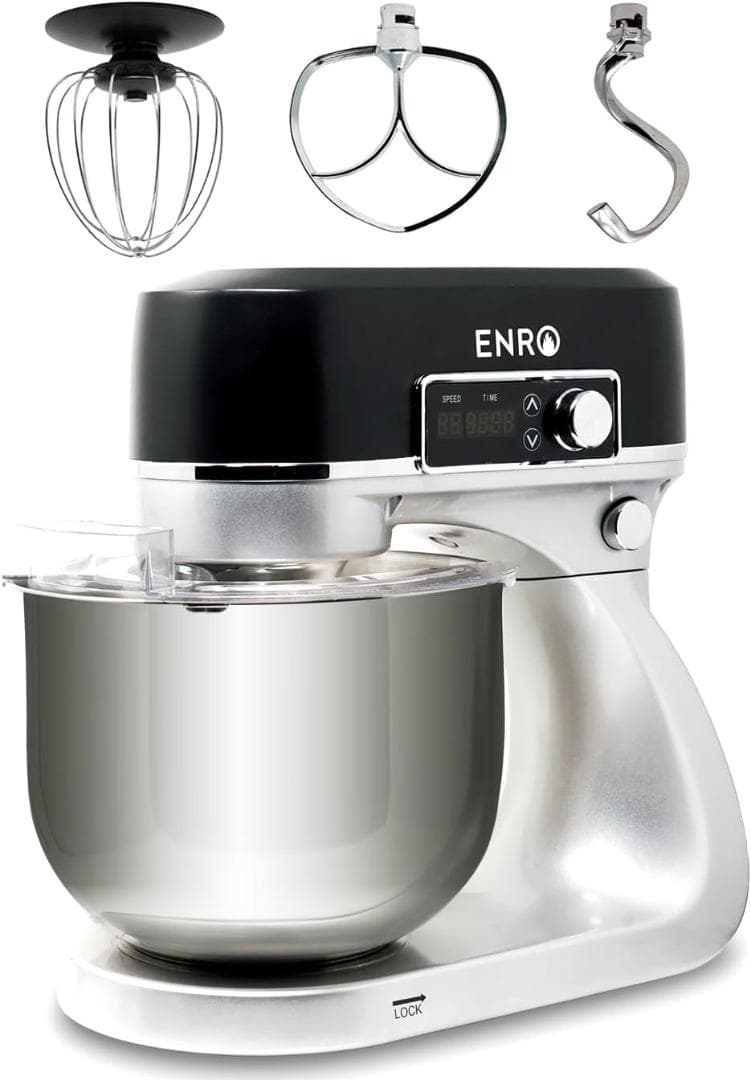 ENRO スタンドミキサー 料理の幅が広がる 6リットル スピード12段階