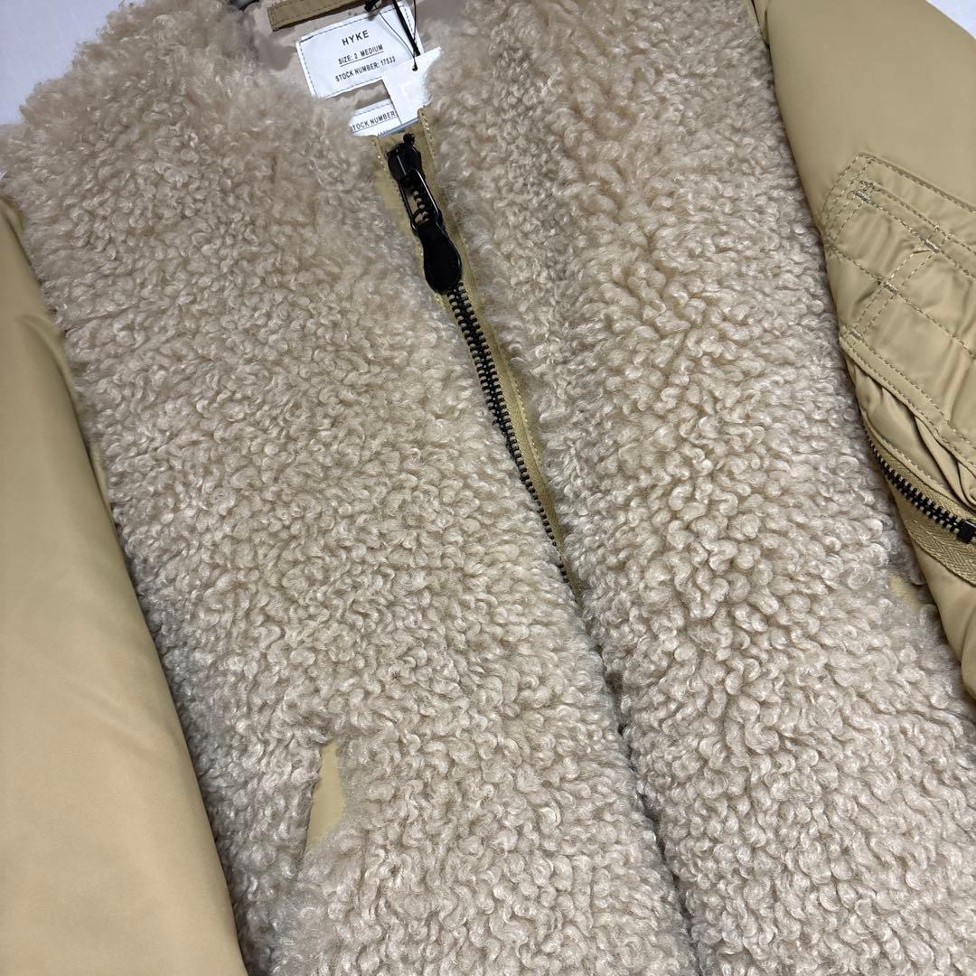 ハイクHYKE FAUX SHEARLING TYPE MA1 サイズ2新品