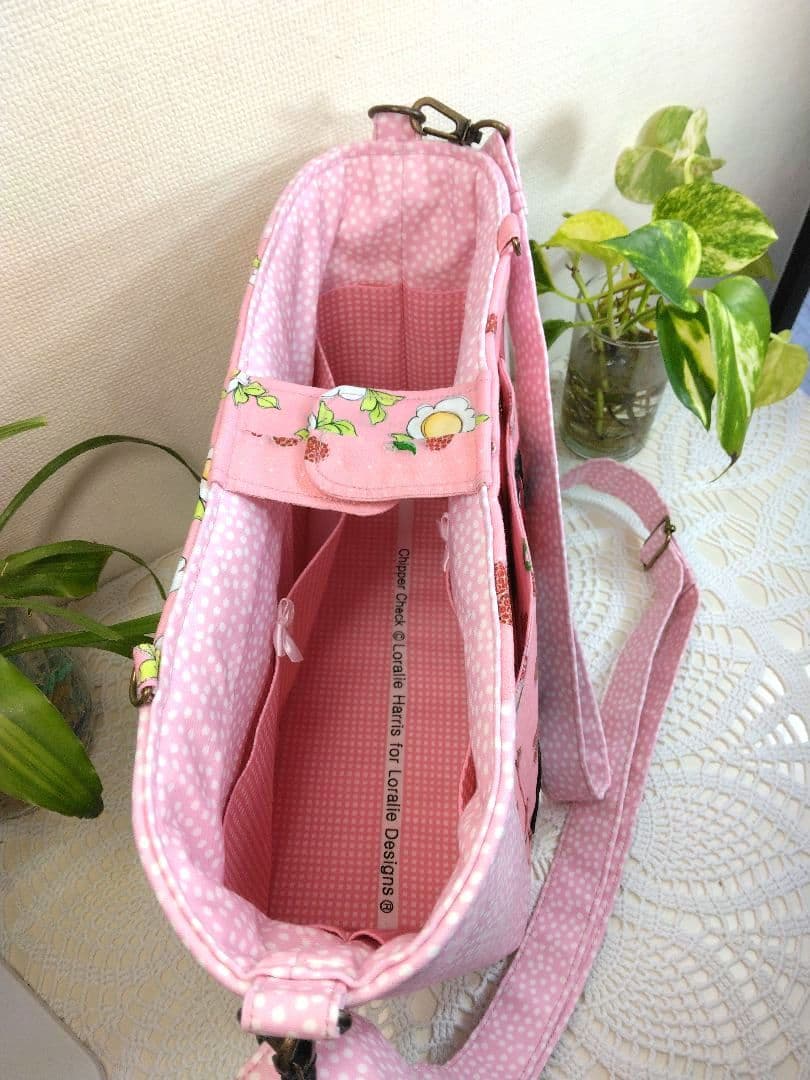 専用＊刺繍・ポケット付きショルダーバッグ&ポーチ＊ロラライハリス