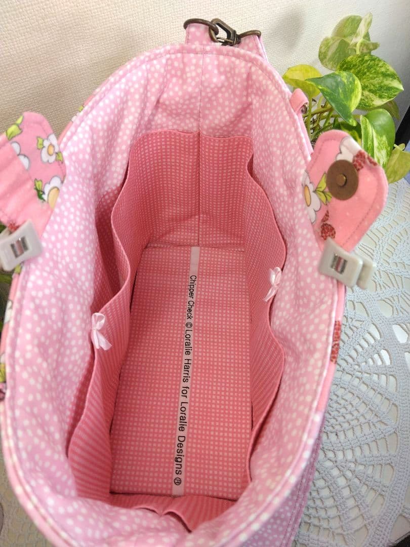 専用＊刺繍・ポケット付きショルダーバッグ&ポーチ＊ロラライハリス