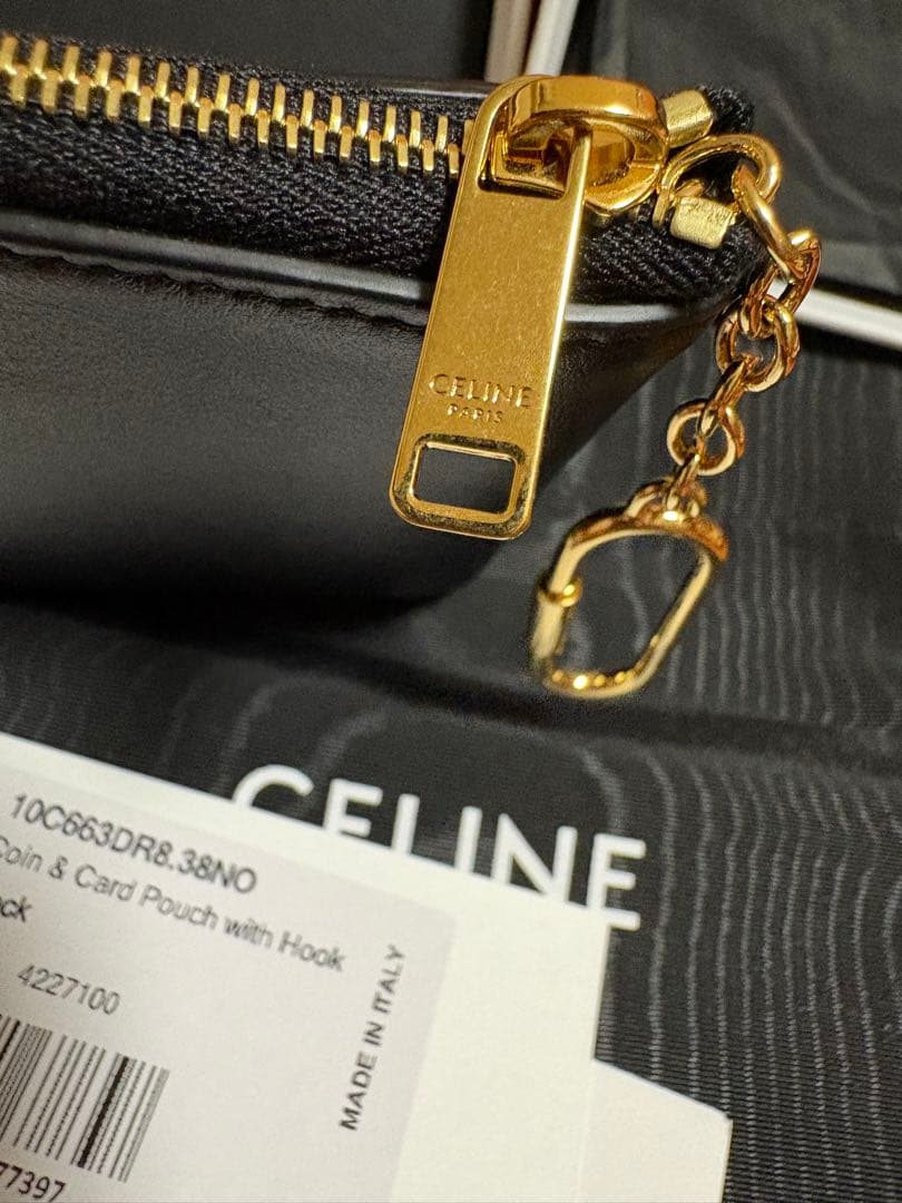 セリーヌ　パース キュイル トリオンフ スムースカーフスキン　小銭入れ