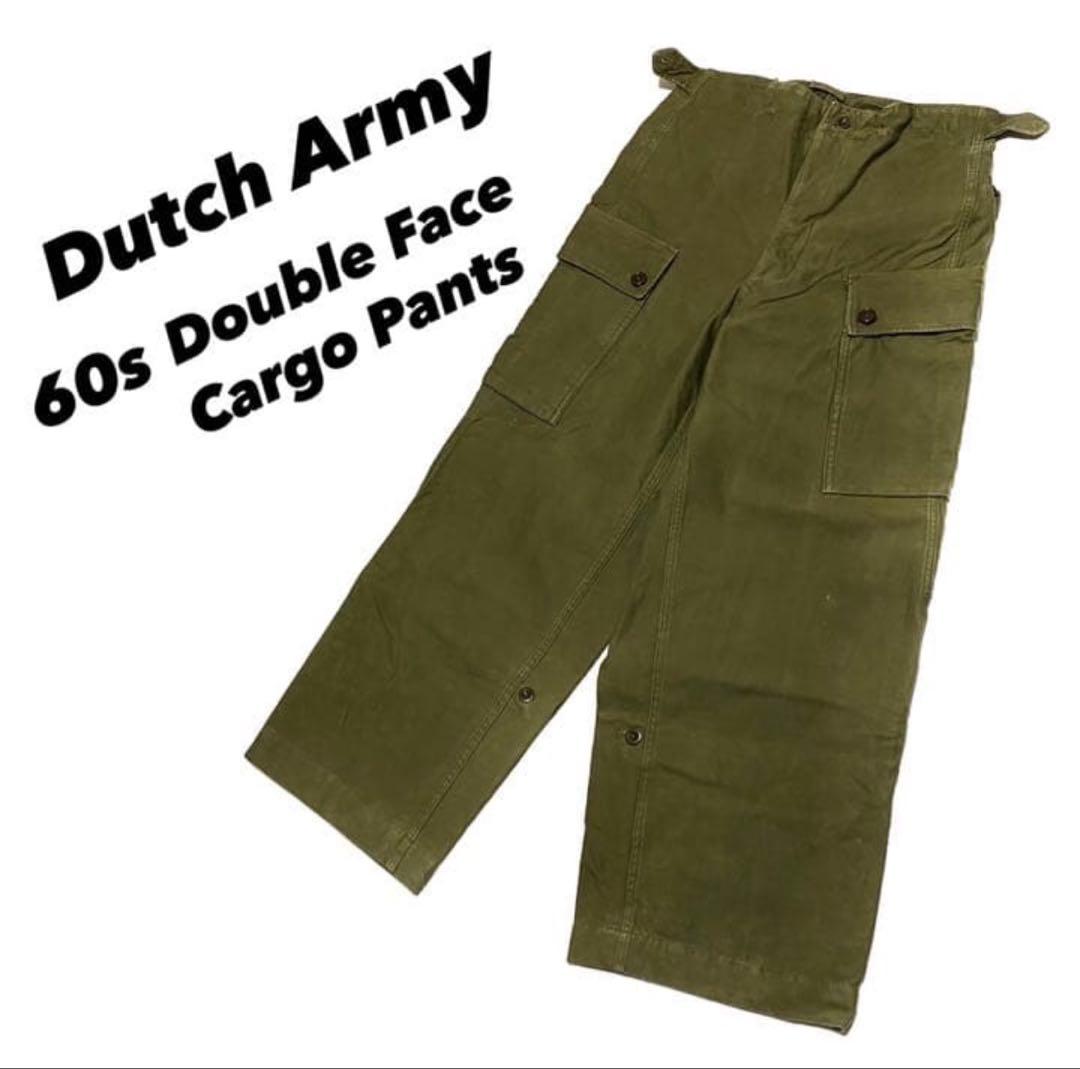 1960'sオランダ軍 ダブルフェイス カーゴパンツ K.L.74×75 実物
