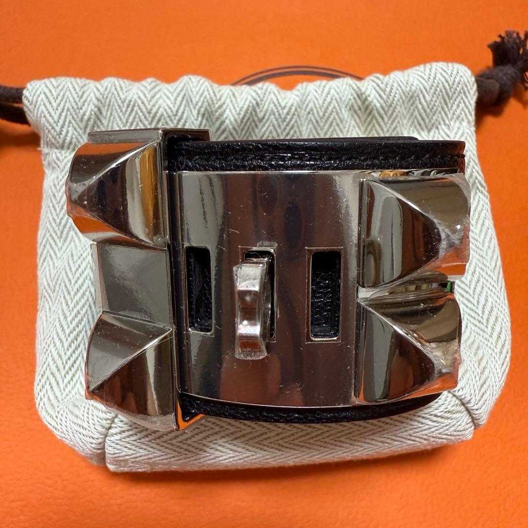 新品未使用　エルメス　レザーブレスレット 《コリエ・ド・シアン》　ブラック