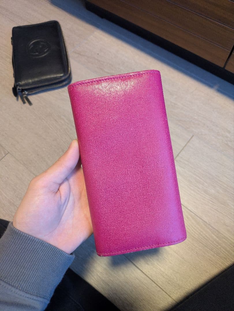 GUCCI　ハート　長財布　ピンク
