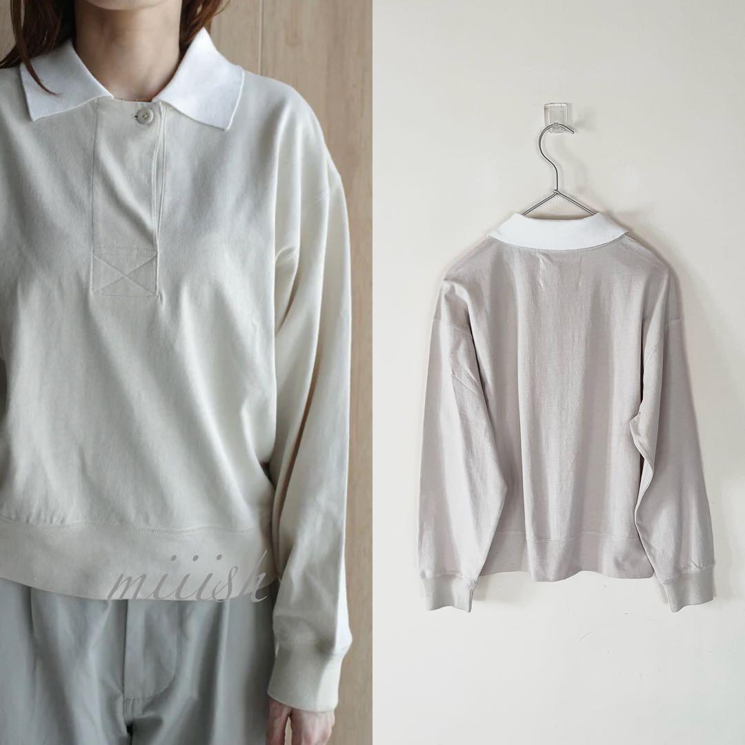 新品タグ付 2025 マーガレットハウエル エアコットン襟付きジャージー