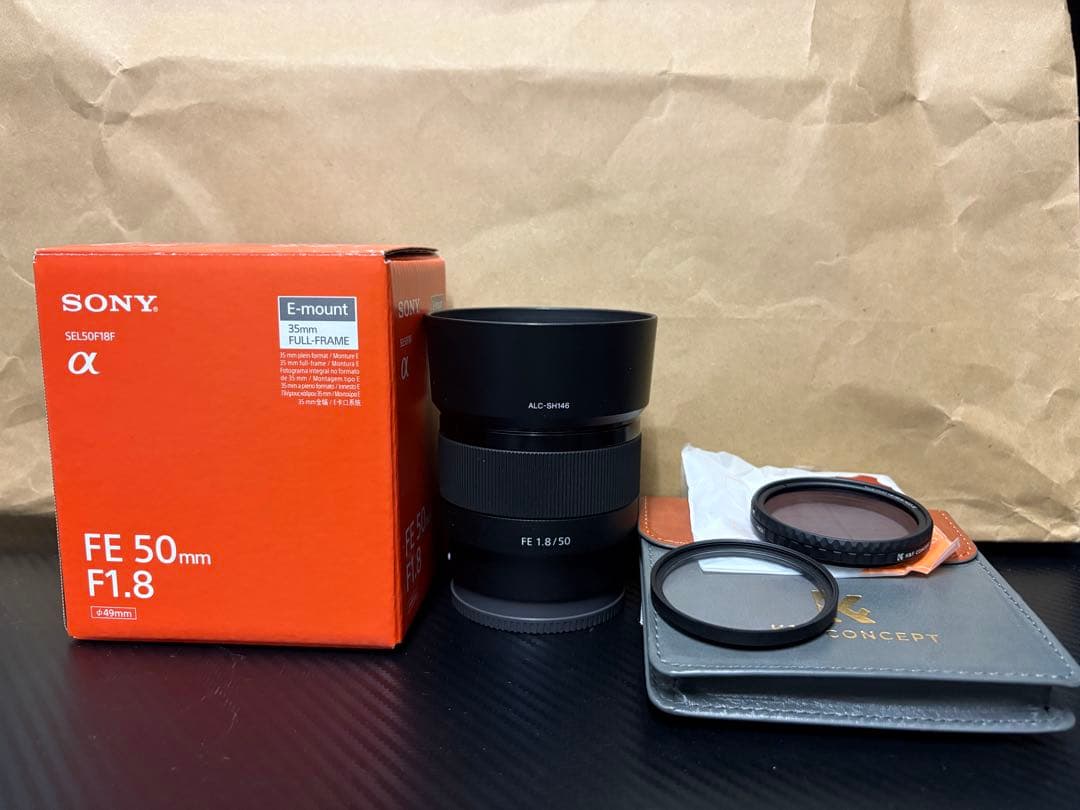 SONY αEマウント　単焦点50mm SEL50F18F NDフィルター付き