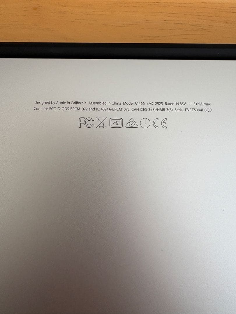 MacBook本体 MacBook Air (13-inch, Early2015) 8G/120G